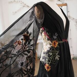 Black Embroidered Dress